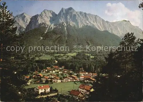 Grainau mit Alpspitze Zugspitze Kat. Grainau