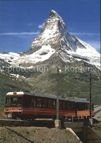 Gornergratbahn Riffelboden Zermatt Matterhorn Mt. Cervin  Kat. Gornergrat