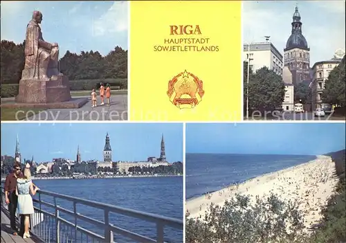 Riga Lettland Janis Rainis Denkmal Dom Rigaer Strand Kat. Riga