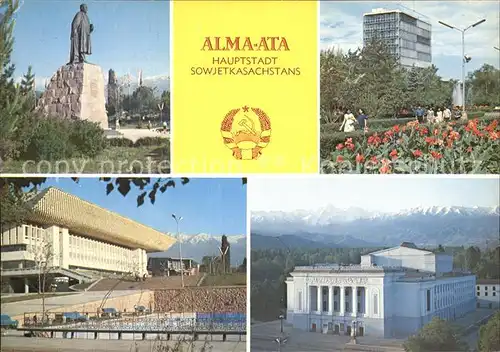 Almaty Abai Kunanbajew Denkmal Rathaus Kongresspalast  Kat. Almaty