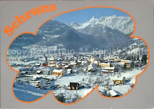 Schruns Vorarlberg Teilansicht Vandanser Steinwand und Zimba Kat. Schruns