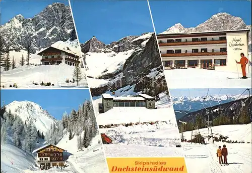 Ramsau Dachstein Steiermark Hotel Tuerlwand Gasthof Gloes Alm Talstation Suedwandbahn Hotel Dachstein Skilift Kat. Ramsau am Dachstein