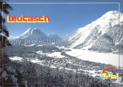 Leutasch Blick auf Weidach gegen Hohe Munde Gaistal Wettersteingebirge Kat. Leutasch Tirol