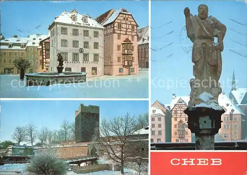 Cheb Spalicek Kupeckych domu Chebsky hrad Rolandova kasna Kat. Cheb