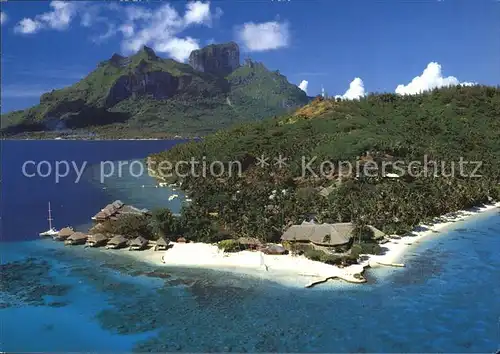 kt80216 Polynesien Hotel Bora Bora Fliegeraufnahme