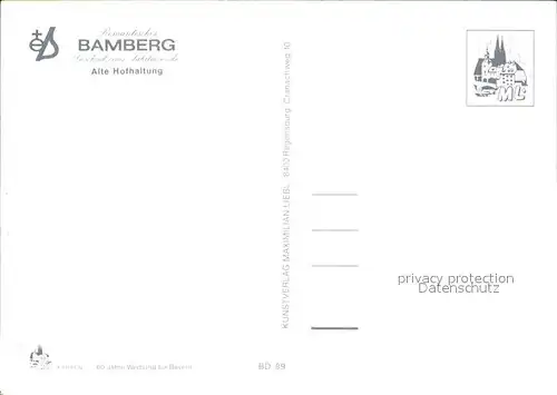 Bamberg Alte Hofhaltung Kat. Bamberg