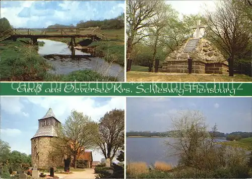 Oeversee Bruecke Monument Teilansichten Kat. Oeversee