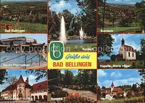 Bad Bellingen Neues Thermalbad Kurpark Bamlach Kapelle Maria Huegel Rheinweiler Schloss Hertingen Kat. Bad Bellingen