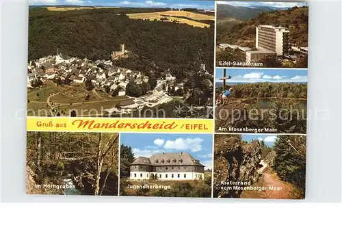 Manderscheid Eifel Fliegeraufnahme Eifel Sanatorium Im Horngraben Jugendherberge Kat. Manderscheid