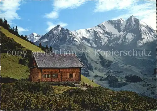 Mayrhofen Zillertal Kolmhaus mit Grundschartner und Ahornspitze Kat. Mayrhofen