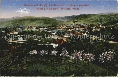 Muenster Haut Rhin Elsass Blick auf Muenstertal Hohrod Kleinkopf  Kat. Munster