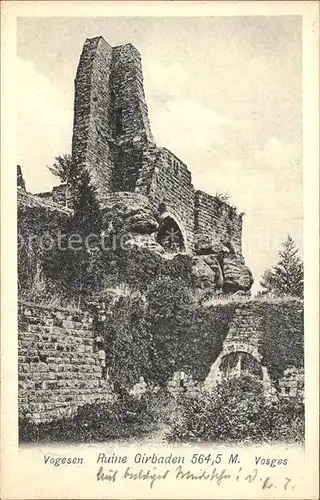 Saverne Bas Rhin Alsace Ruine Girbaden Kat. Saverne