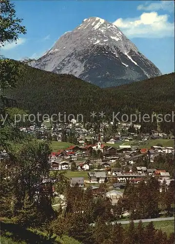 Seefeld Tirol Blick gegen Hohe Munde Kat. Seefeld in Tirol