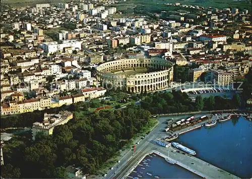 Pula Fliegeraufnahme Amphitheater Kat. Pula