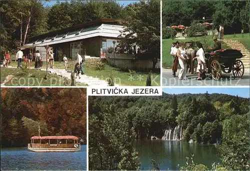 Jezera Kroatien Park See mit Wasserfall Kutsche Floss Kat. Kroatien