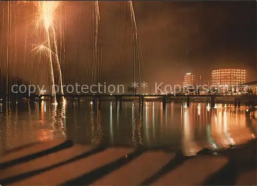 Portoroz Feuerwerk bei Nacht Kat. Slowenien