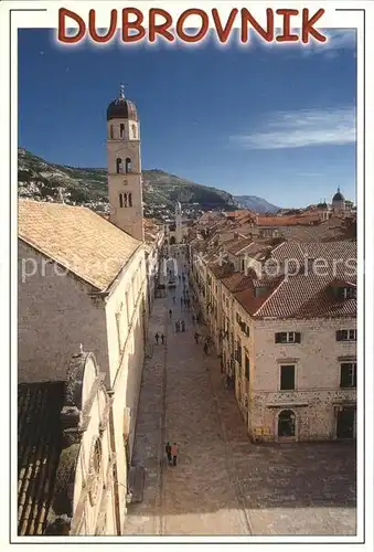 Dubrovnik Ragusa Kleine Gasse mit Kirche Kat. Dubrovnik