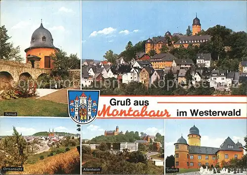 Montabaur Westerwald Schloss Panorama Altenheim  Kat. Montabaur