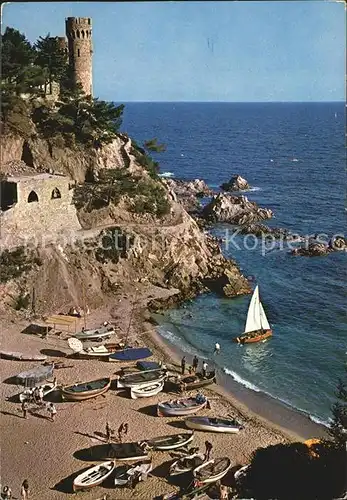 Lloret de Mar Sa Caleta Strand Castell Kat. Costa Brava Spanien