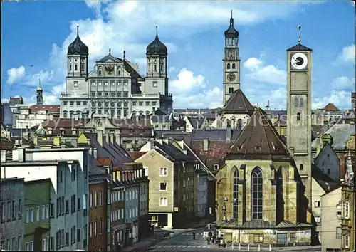 Augsburg Jakobskirche Rathaus Perlachturm Kat. Augsburg