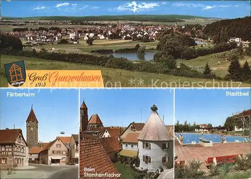 Gunzenhausen Altmuehlsee Panorama Faerberturm Beim Storchenfischer Stadtbad Kat. Gunzenhausen