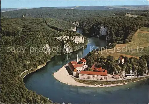 Weltenburg Kelheim Kloster Weltenburg an der Donau Fliegeraufnahme Kat. Kelheim