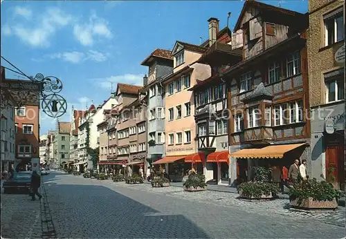 Lindau Bodensee Haeuserpartie in der Innenstadt Kat. Lindau (Bodensee)