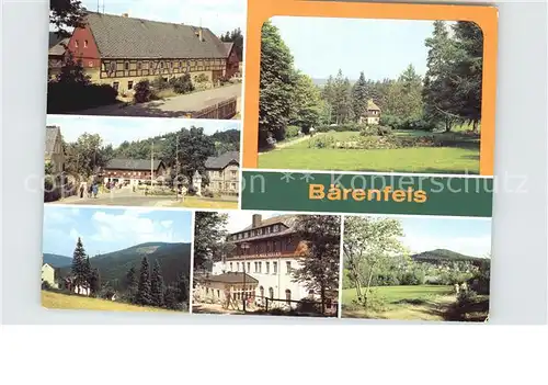 Baerenfels Erzgebirge Kurpark Tellkoppe Spitzberg Kat. Altenberg