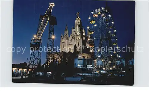 Barcelona Cataluna Tibidabo Riesenrad bei Nacht Kat. Barcelona