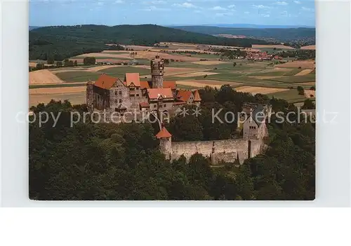 Ronneburg Hessen Fliegeraufnahme Burg zwischen Krebsbach und Main Kat. Ronneburg