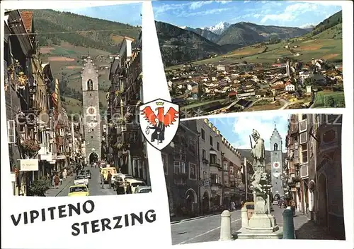 Sterzing Suedtirol Strassenpartie Stadttor Brunnen Panorama Kat. Vipiteno