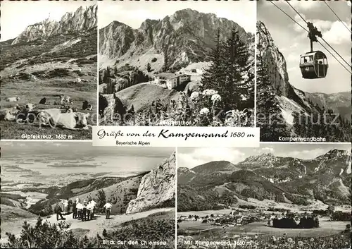 Kampenwand Chiemgau Gipfelkreuz Bergbahn Chiemsee Bayerische Alpen Kat. Aschau i.Chiemgau