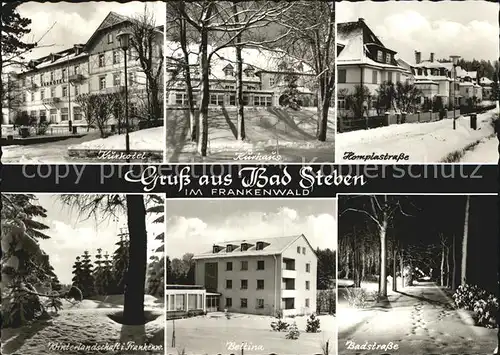 Bad Steben Kurhotel Kurhaus Strassenpartien Winterlandschaft im Frankenwald Kat. Bad Steben