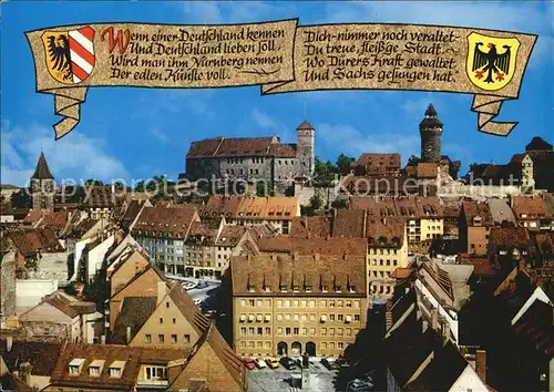 Nuernberg Altstadt Burg Turm Gedicht Kat. Nuernberg