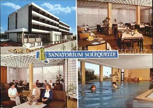 Bad Westernkotten Sanatorium Solequelle Restaurant Hallenbad Kat. Erwitte