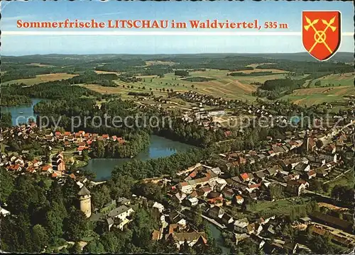 Litschau Grosser Herrenteich Naturpark Fliegeraufnahme Kat. Litschau