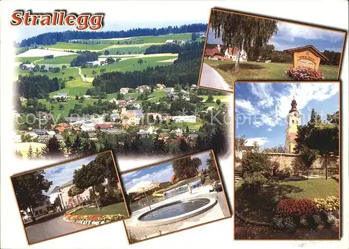 Strallegg Panorama Urlaubsort Kirche Schwimmbad Kat. Strallegg