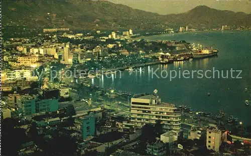 Acapulco Gesamtansicht mit Hafen Kat. Acapulco