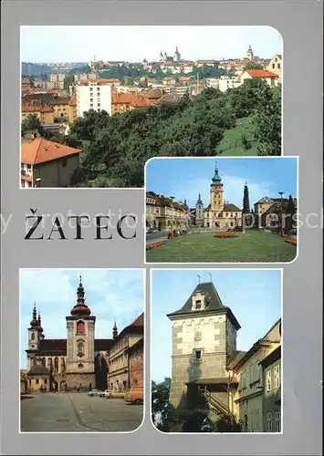 Zatec Stadtansichten  Kat. Saaz