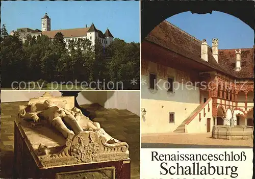 Loosdorf Renaissanceschloss Aussenansicht Arkadenhof  Hochgrab des Wilhelm von Losenstein Kat. Loosdorf