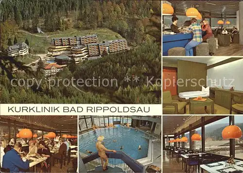 Bad Rippoldsau Schapbach Fliegeraufnahme Kurklinik Hallenbad Gaststaette Zimmer Kat. Bad Rippoldsau Schapbach