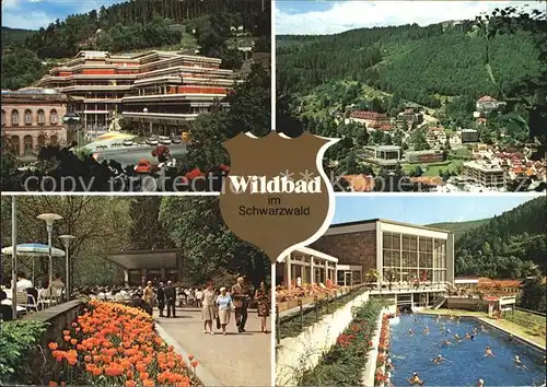 Bad Wildbad Thermalbad Kurpark Teilansicht  Kat. Bad Wildbad