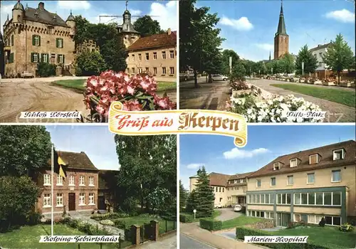 Kerpen Eifel Schloss Loersfeld Stifts Platz Kolping Geburtshaus Mariens Spital Kat. Kerpen (Eifel)