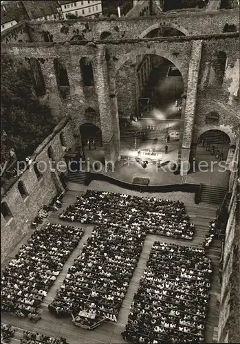 Bad Hersfeld Festspiele in der Stiftsruine Blick auf Buehne und Zuschauerraum Kat. Bad Hersfeld