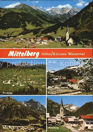 Mittelberg Kleinwalsertal Gesamtansicht Hirschegg Rietzlern Mittelberg Baad Kat. Oesterreich