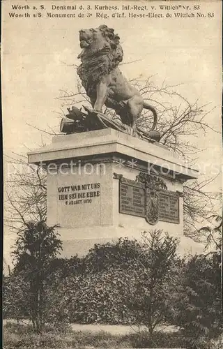 Woerth sur Sauer Denkmal 3 Kurhessisches Infanterieregiment von Wittlich Kat. Woerth