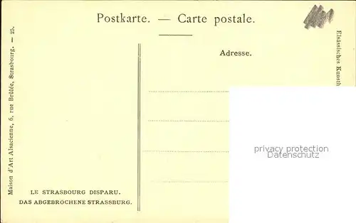 Strassburg Elsass Metzgertor Kat. Strasbourg