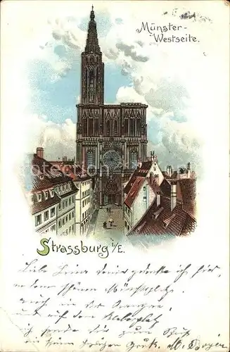 Strassburg Elsass Muenster  Kat. Strasbourg