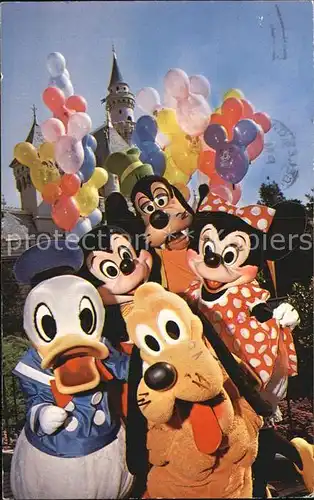 Disneyland California Mickey Mouse Minnie Goofy Pluto Sleeping Beauty s Castle  Kat. Anaheim