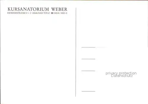 Bad Toelz Kursanatorium Weber Kat. Bad Toelz
